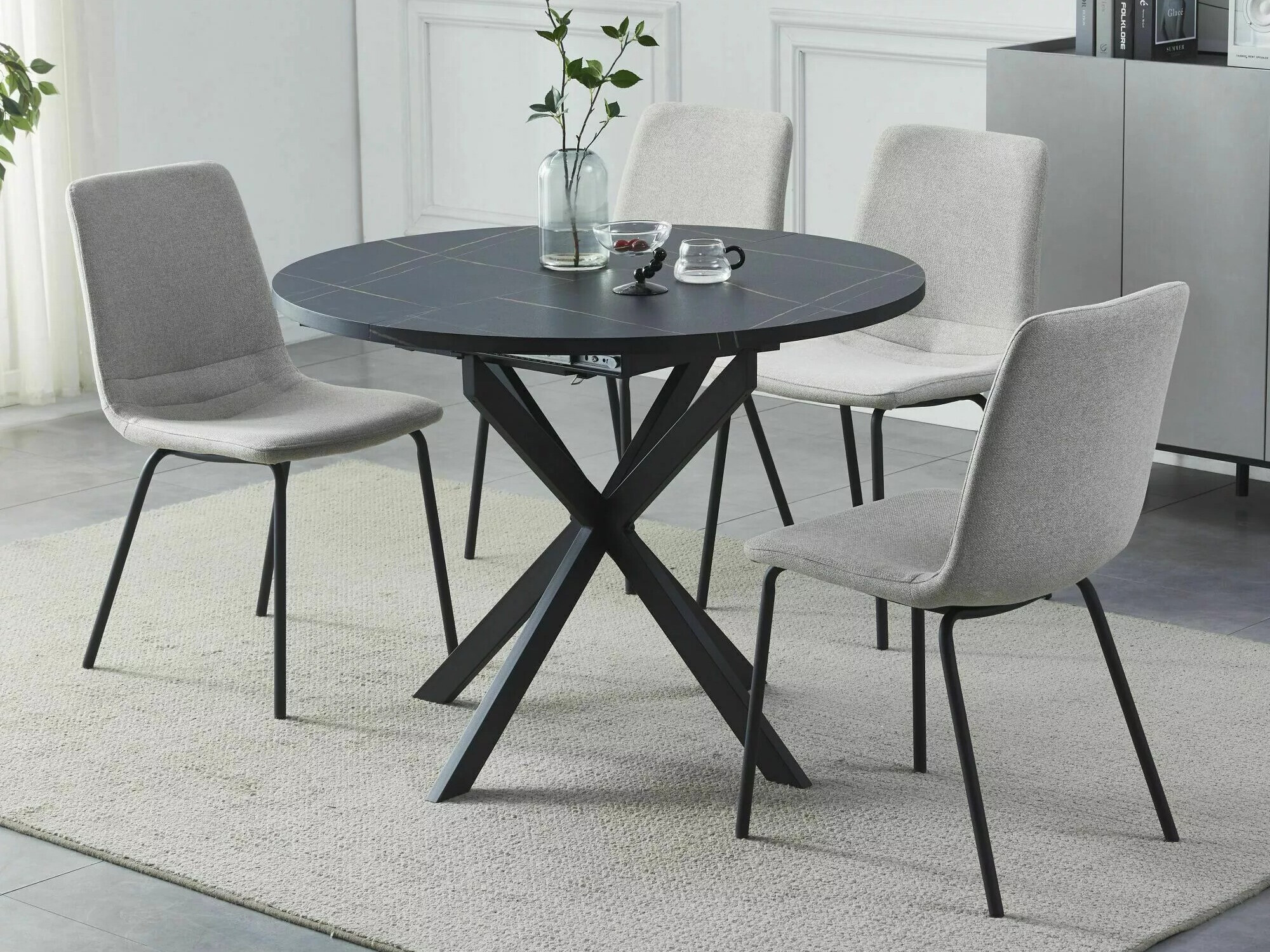 Miza Detroit 115 (Črni marmor)