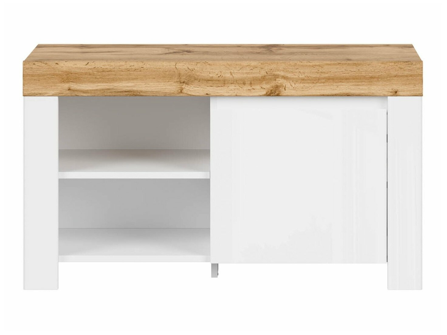 Omarica za čevlje Sonsoru 118 (Bela + Sijaj bela + Wotan hrast)