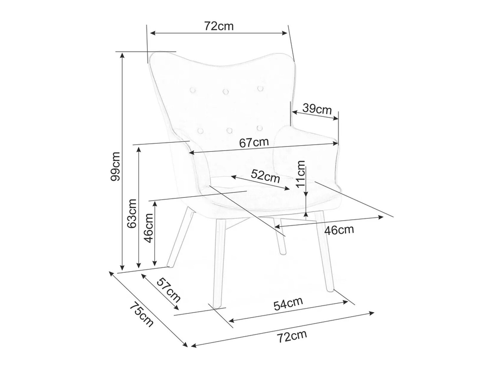 Fotelj Detroit 129 (Bež)