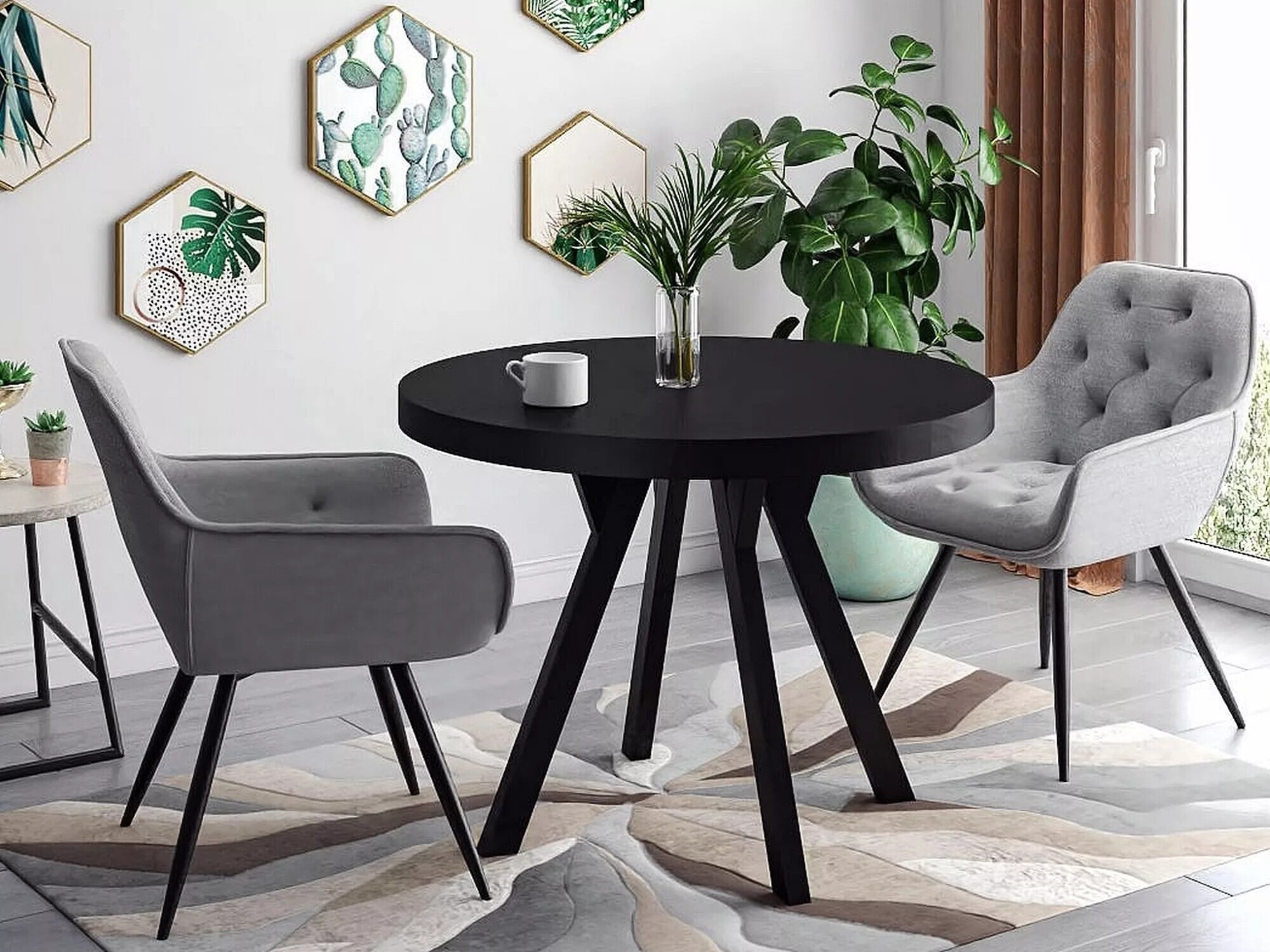 Miza Detroit 121 (Črna)