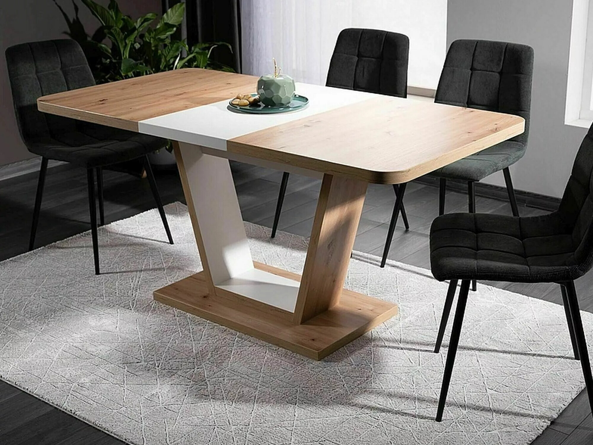 Miza Detroit 135 (Artisan hrast + Bela)