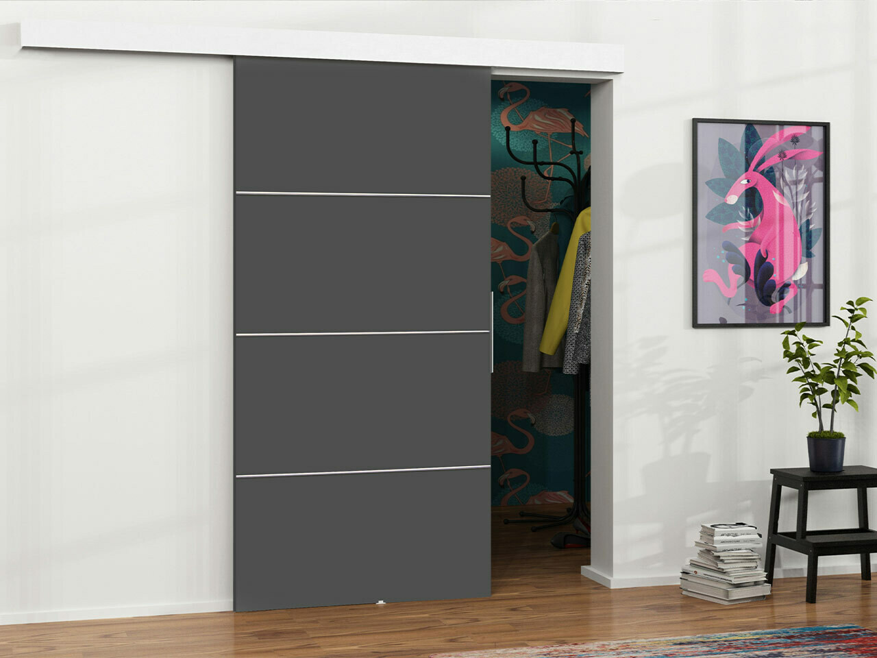 Drsna vrata Dover 144 (Antracit)