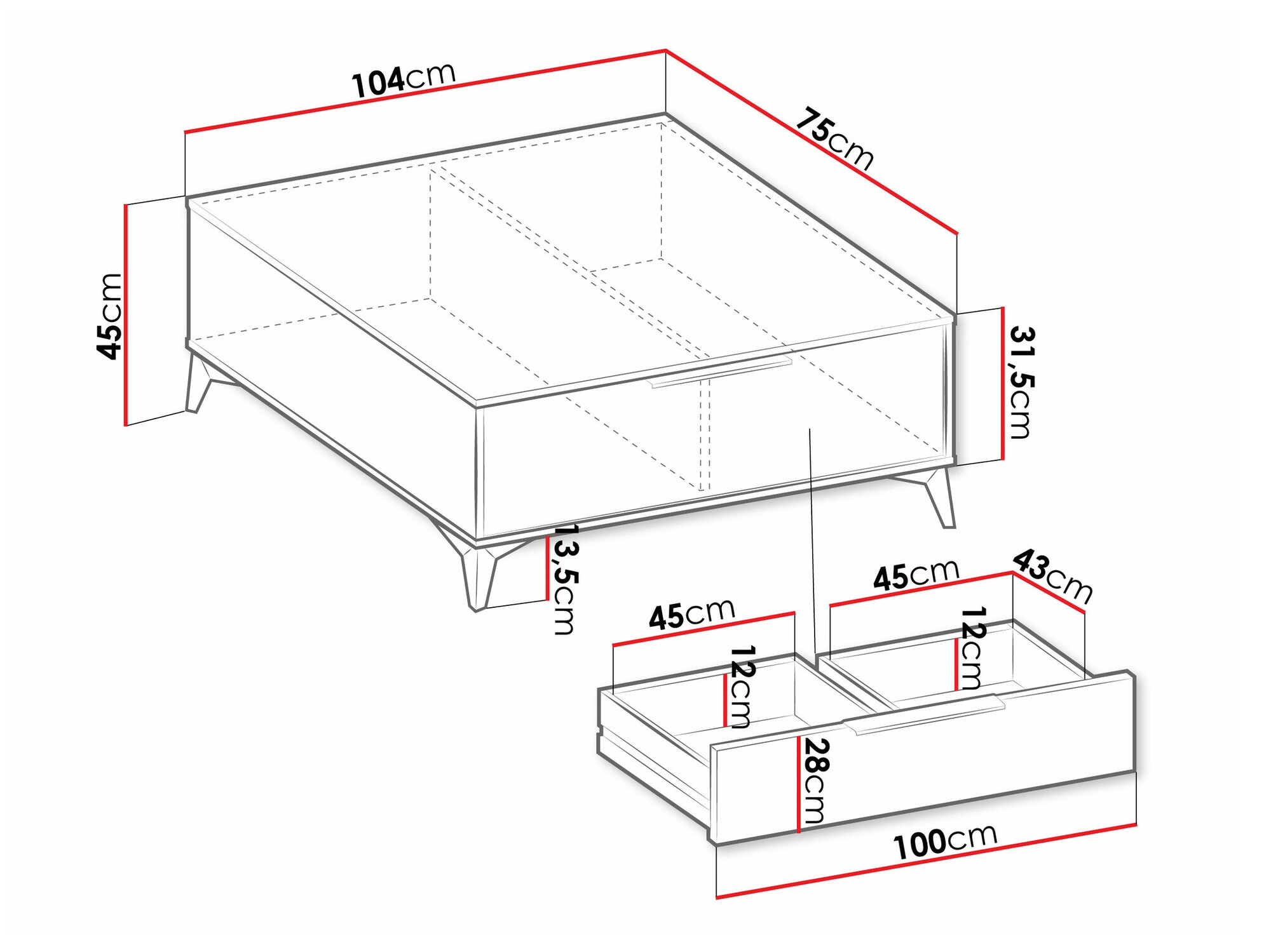 Klubska mizica Comfivo Citrus
