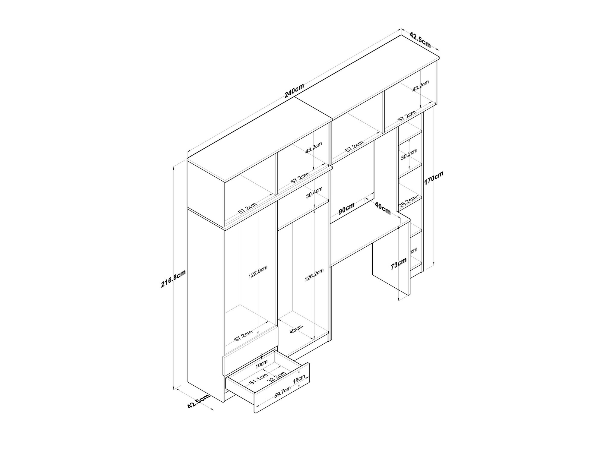 Komplet pohištva za otroško sobo Camlare 108