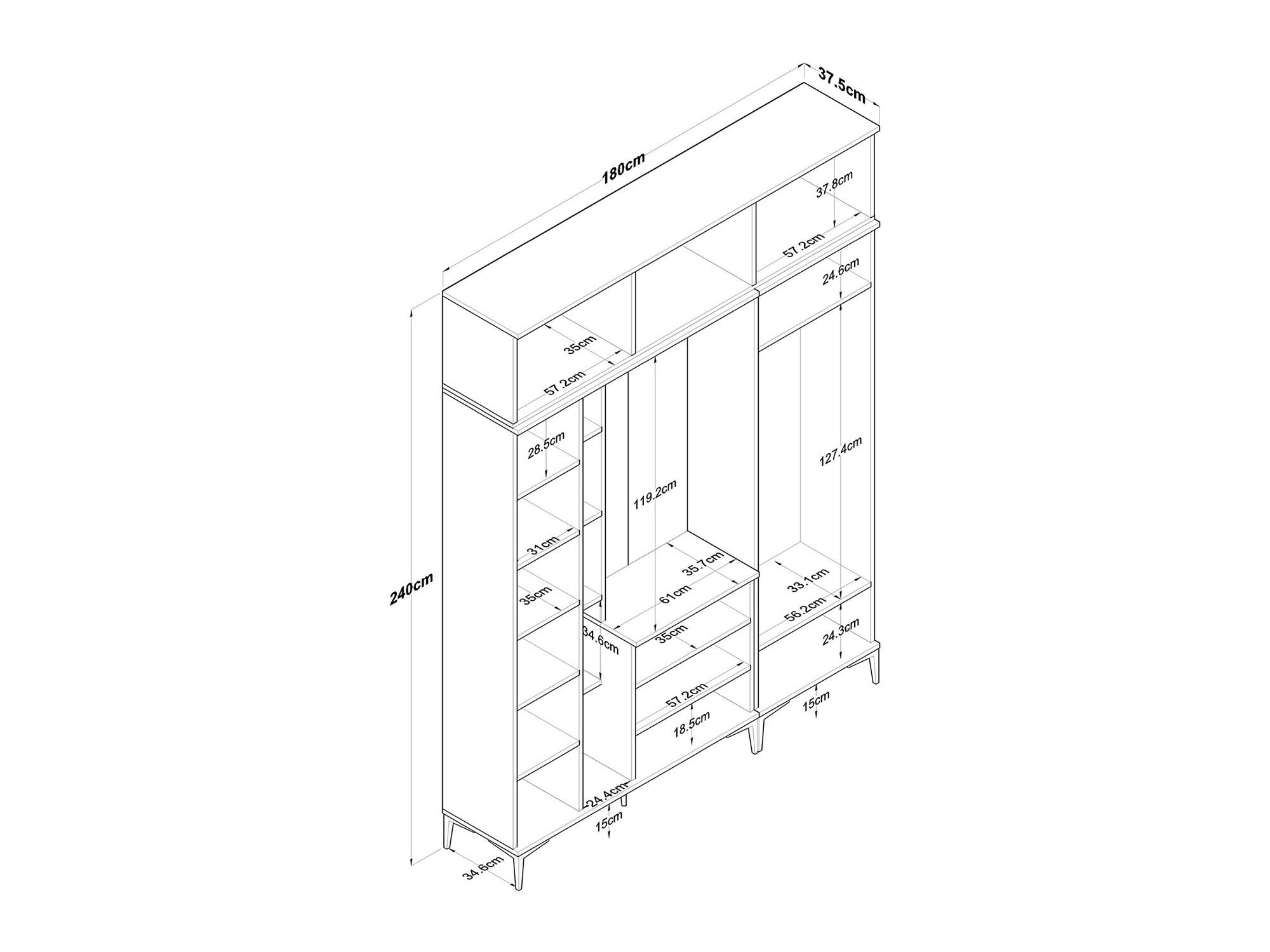 Komplet za predsobo Catevara 104