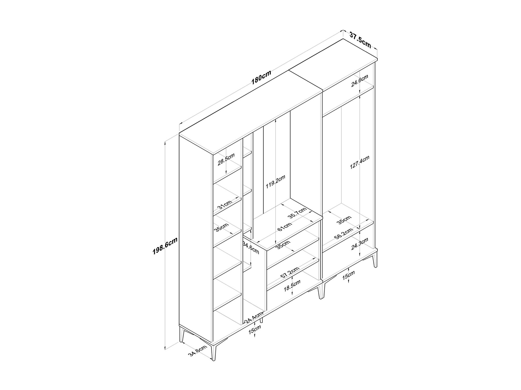 Komplet za predsobo Catevara 107
