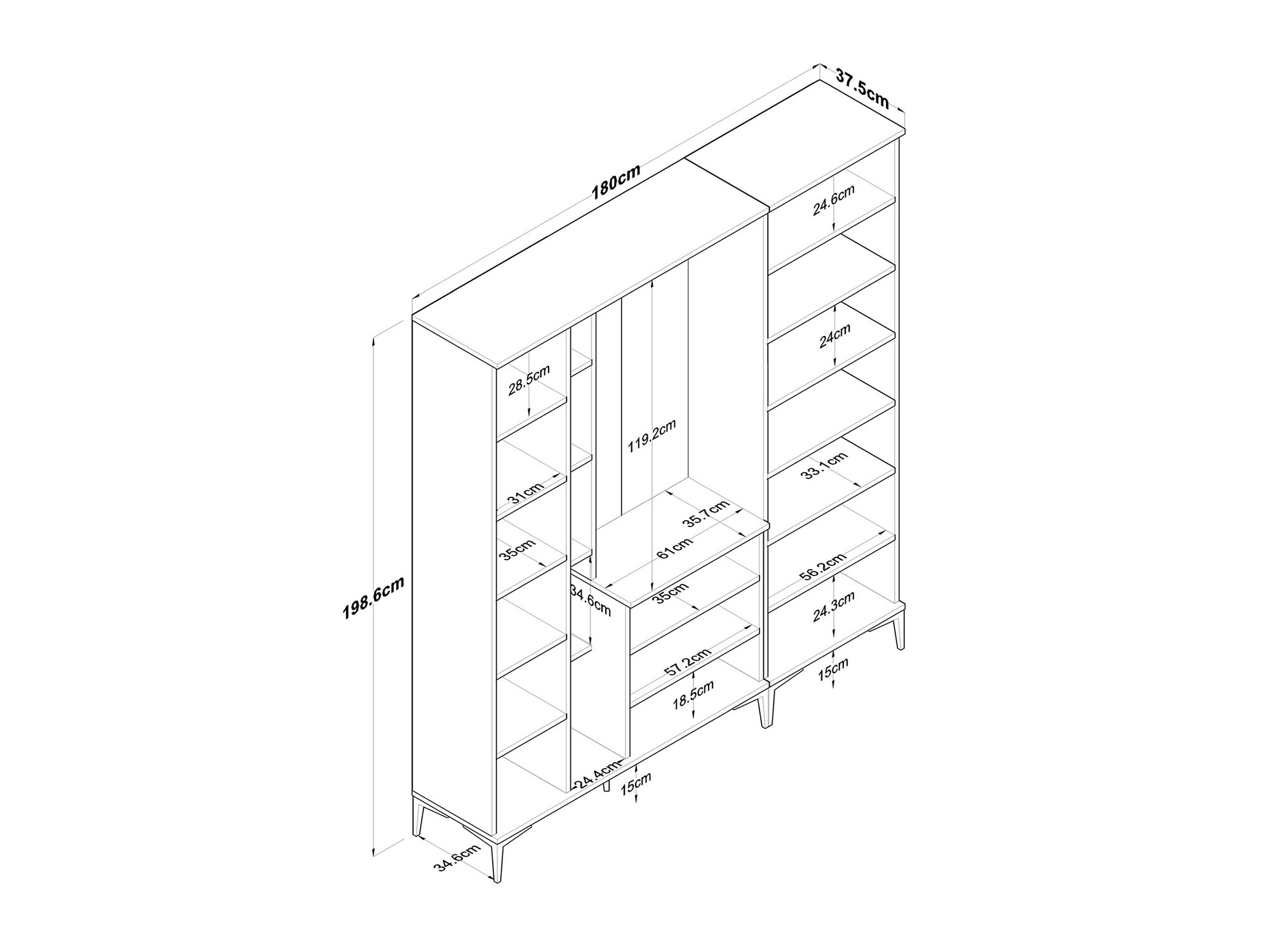 Komplet za predsobo Catevara 108