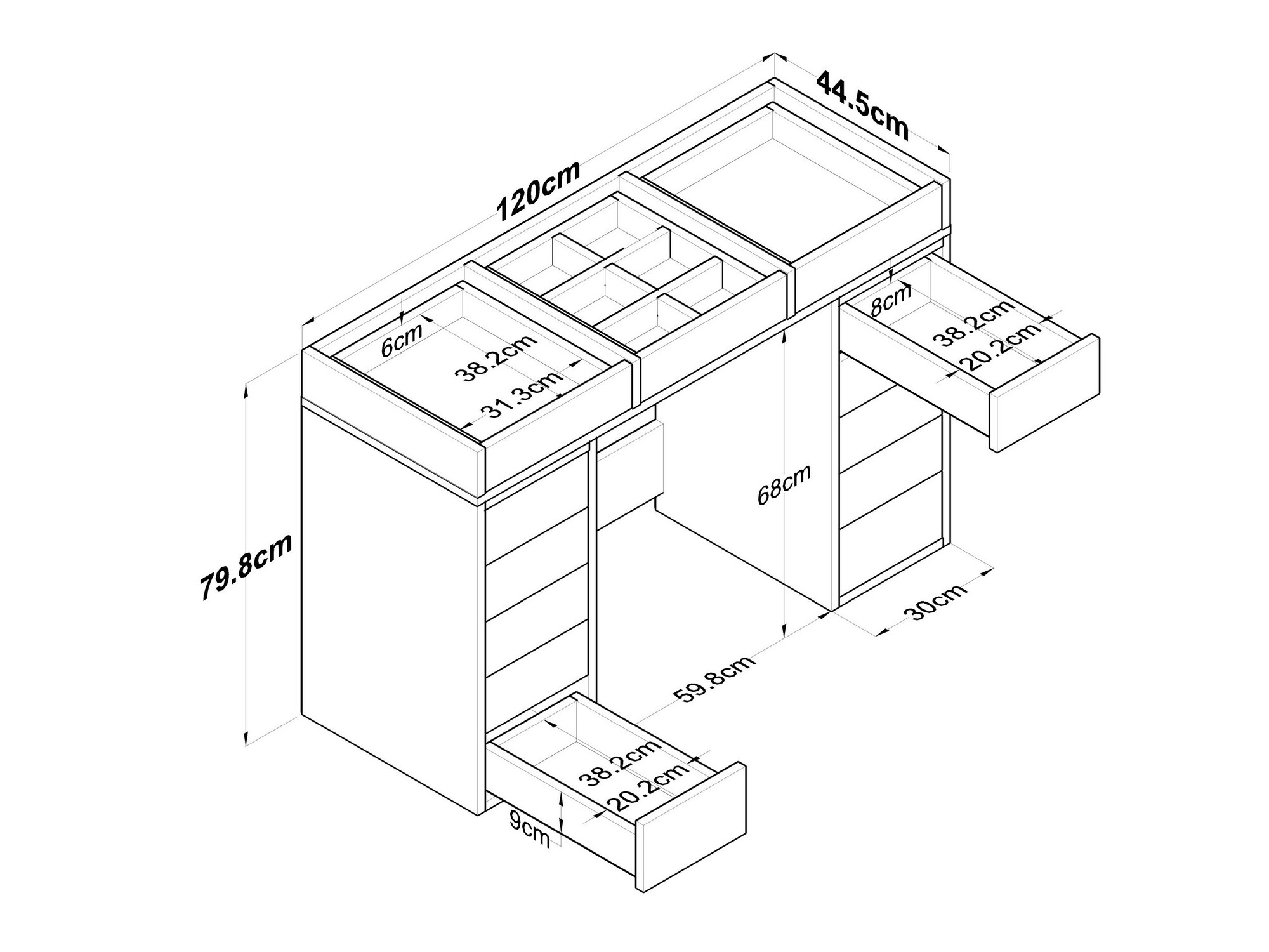 Toaletna mizica Kailua 2109