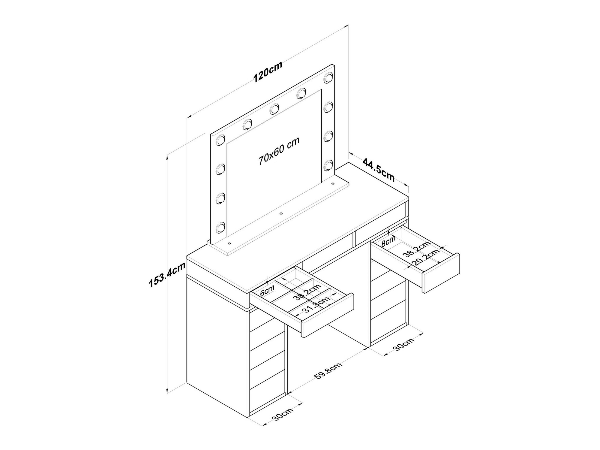 Toaletna mizica Asheboro 101