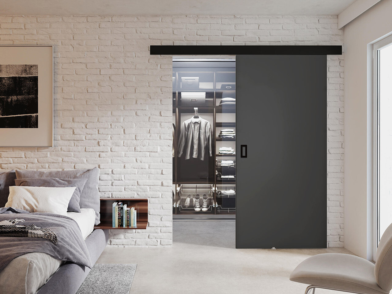 Drsna vrata Dover 170 (Grafit)