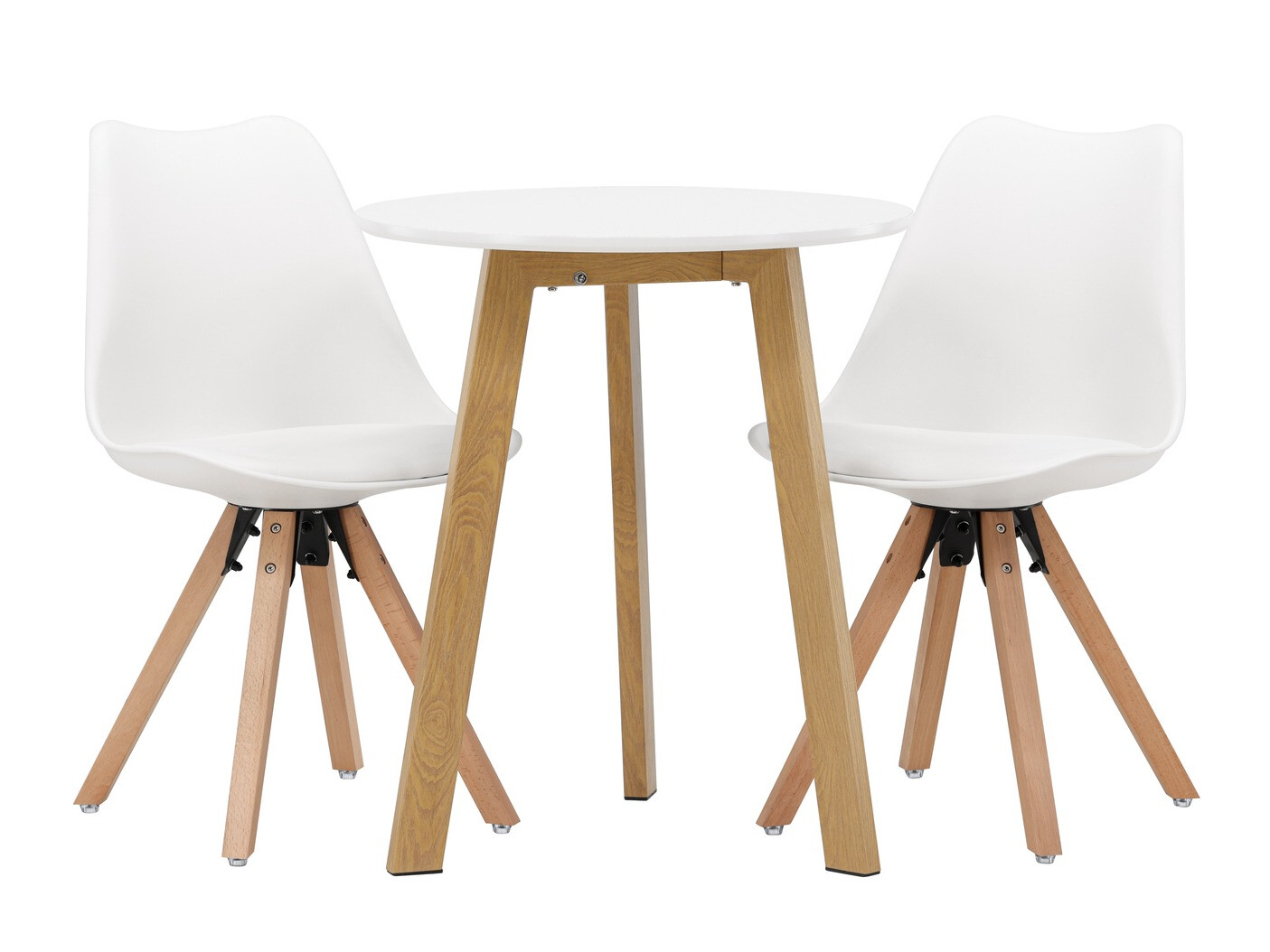 Jedilniški komplet Dallas 3781 (Bela + Svetlo rjava)