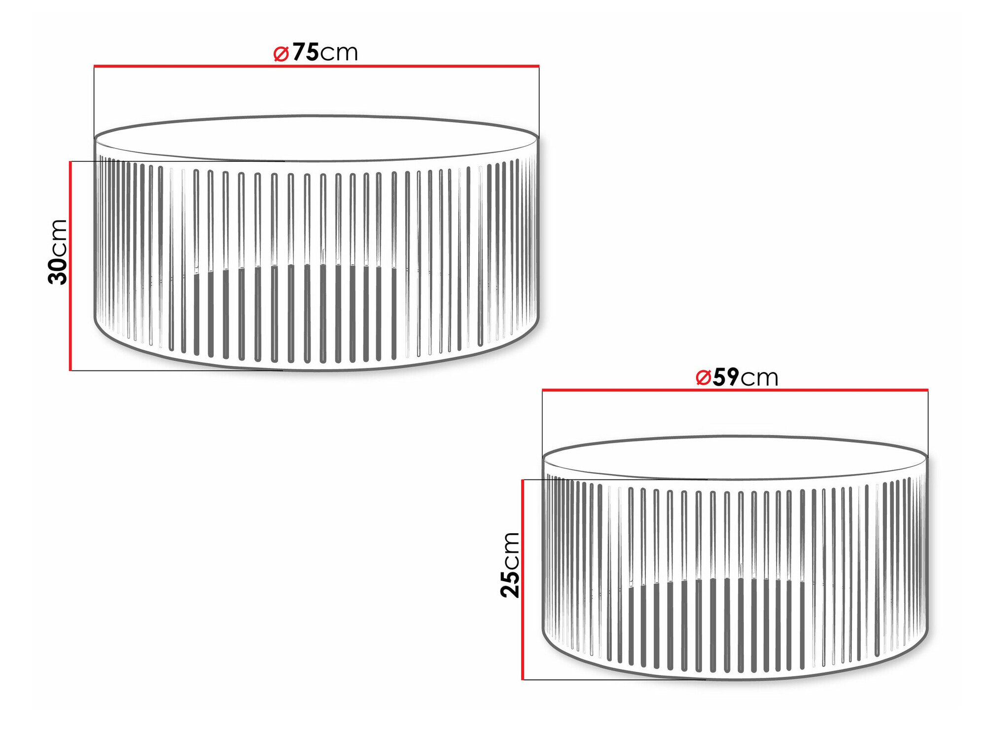 Komplet klubskih mizic Prunis (Bela)