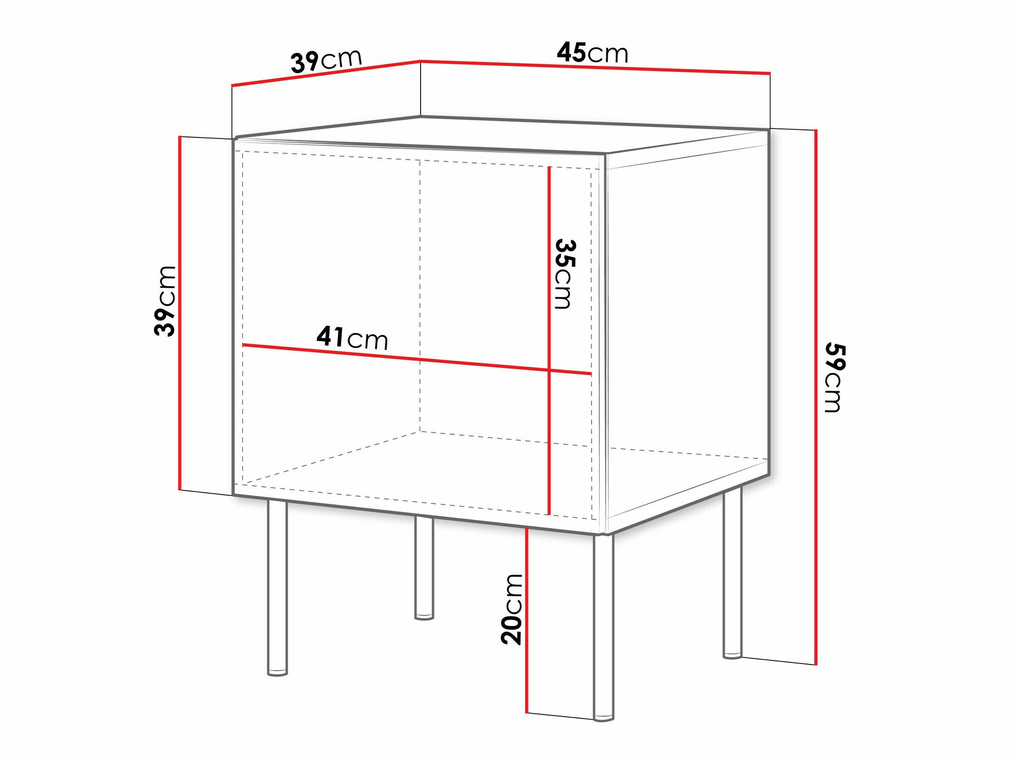 Komplet nočnih omaric Monciru 104 (Bela)