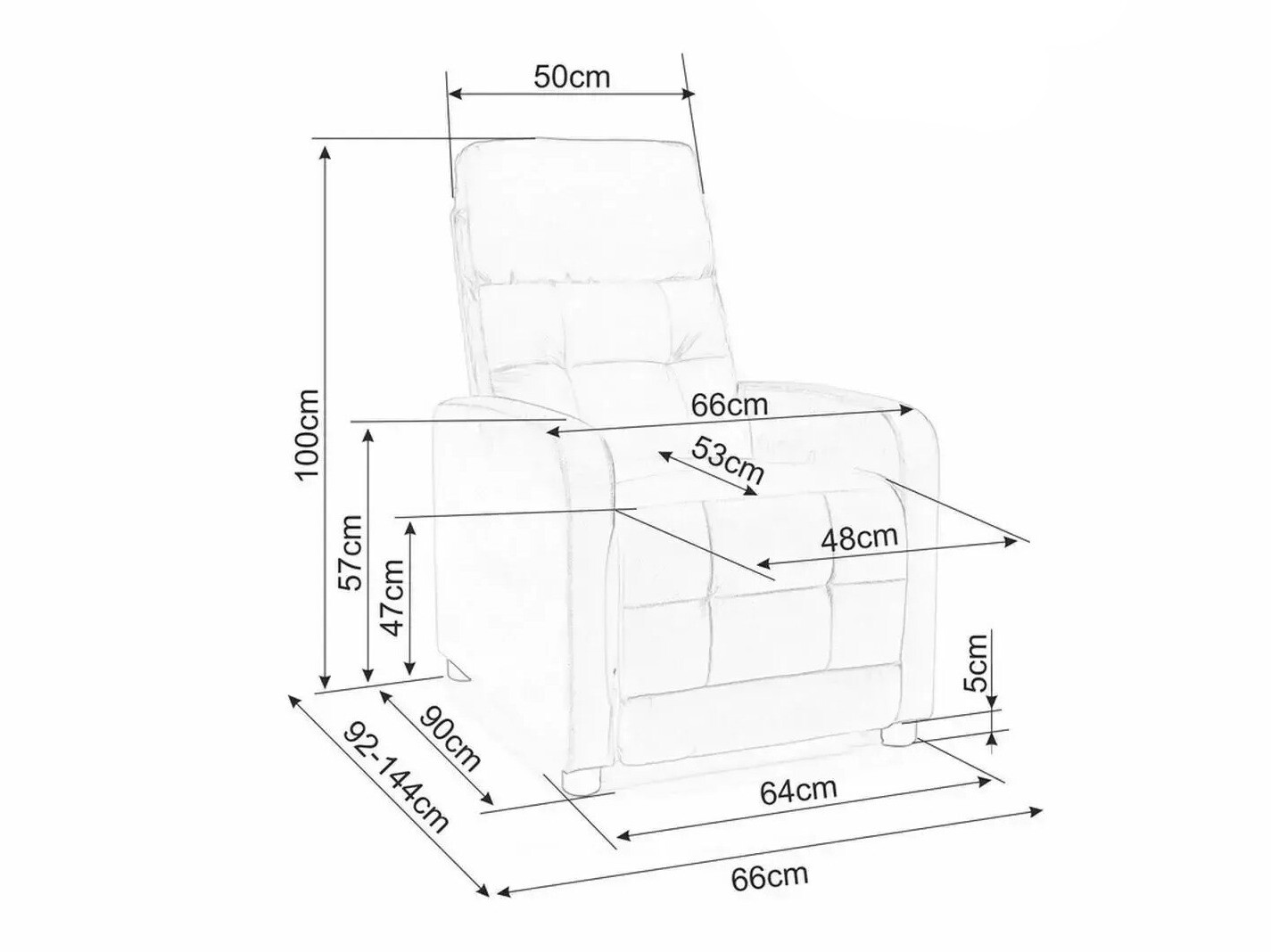 Fotelj s počivalnikom Detroit 197 (Bež)