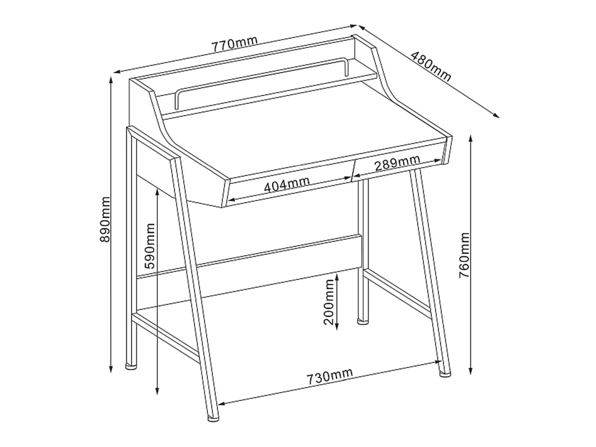 Pisalna miza Detroit 213