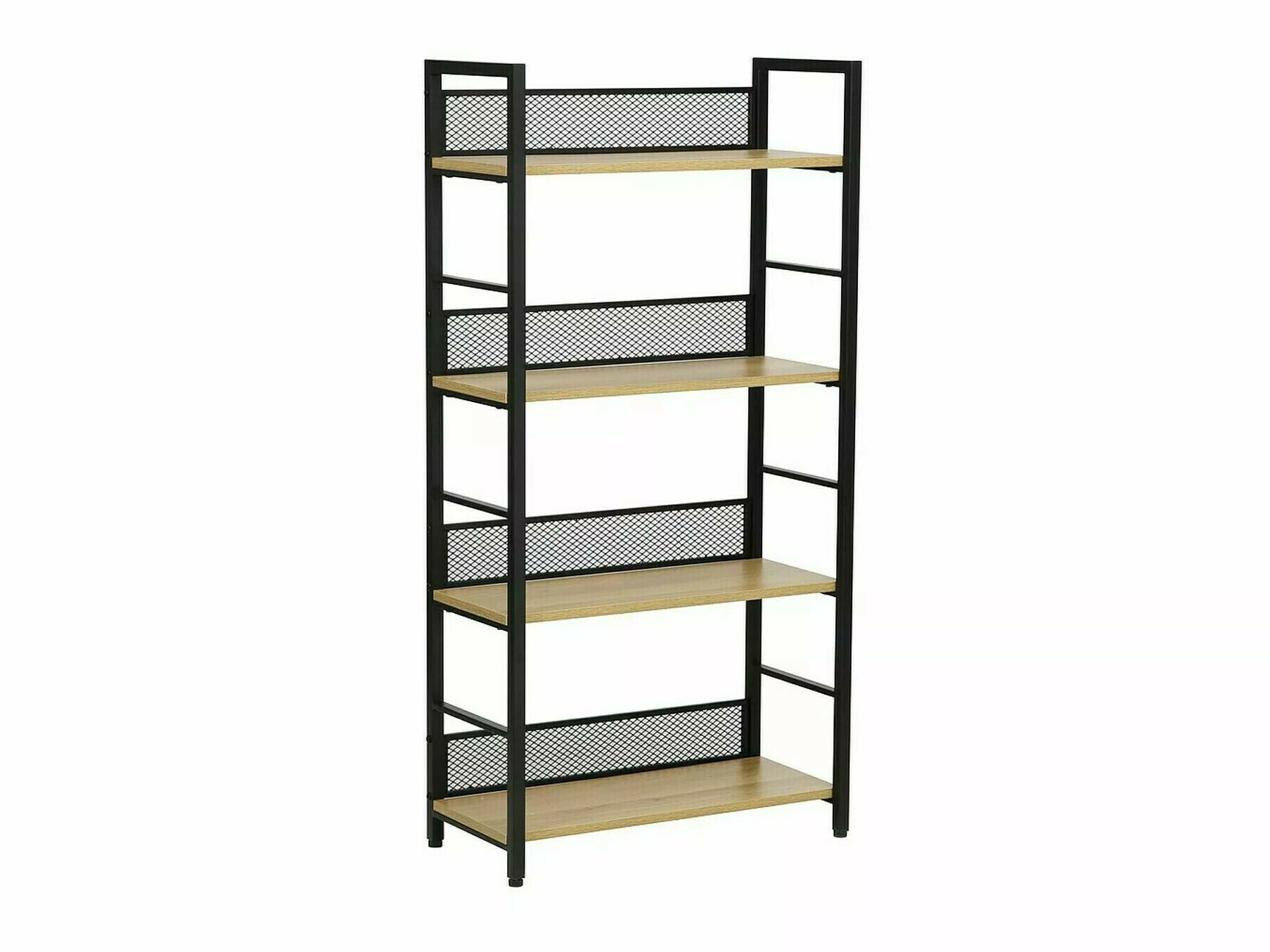 Regal Detroit 186 (Črna + Hrast)