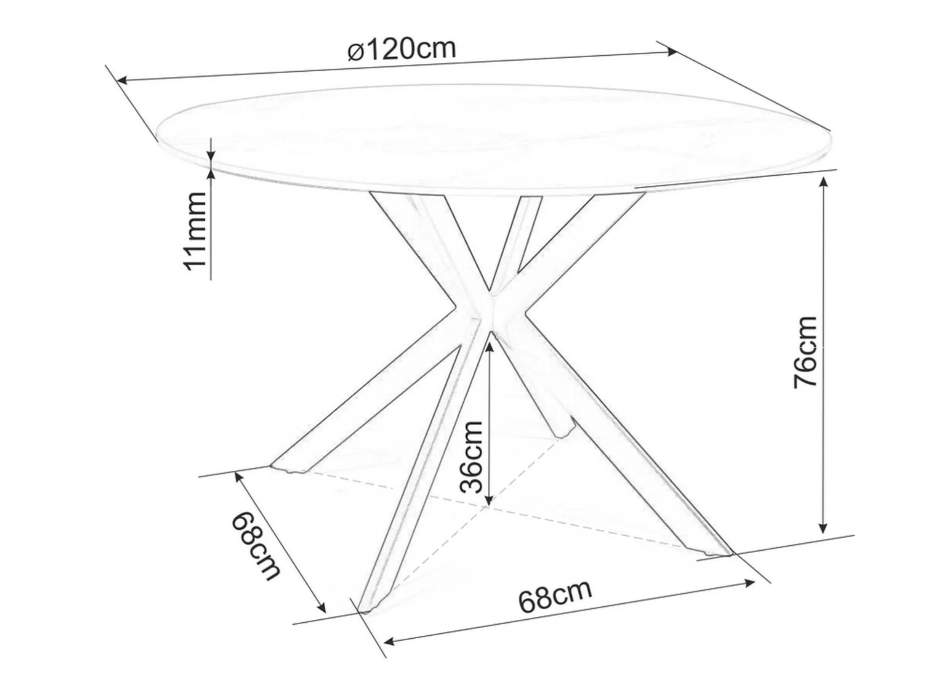 Miza Detroit 256 (Beli marmor)