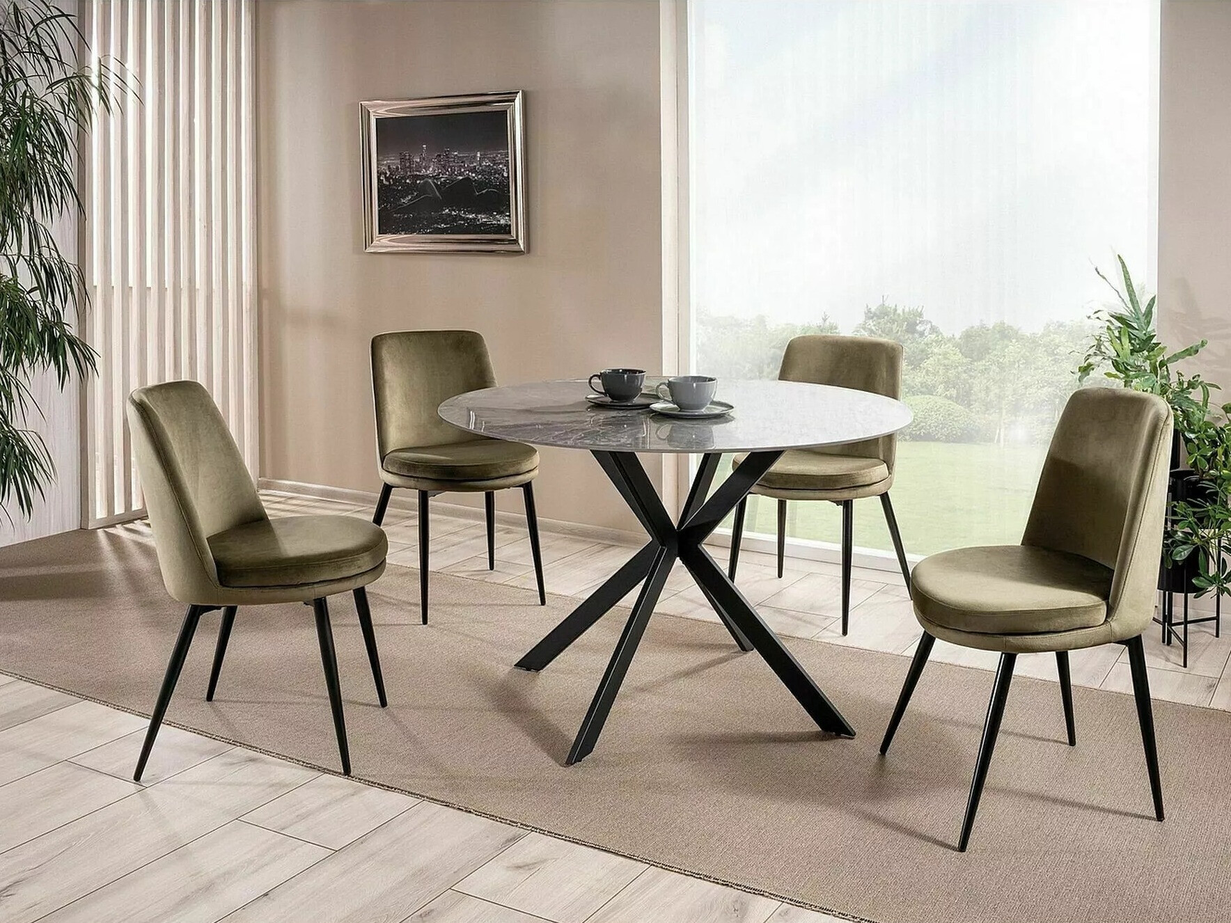 Miza Detroit 256 (Sivi marmor)