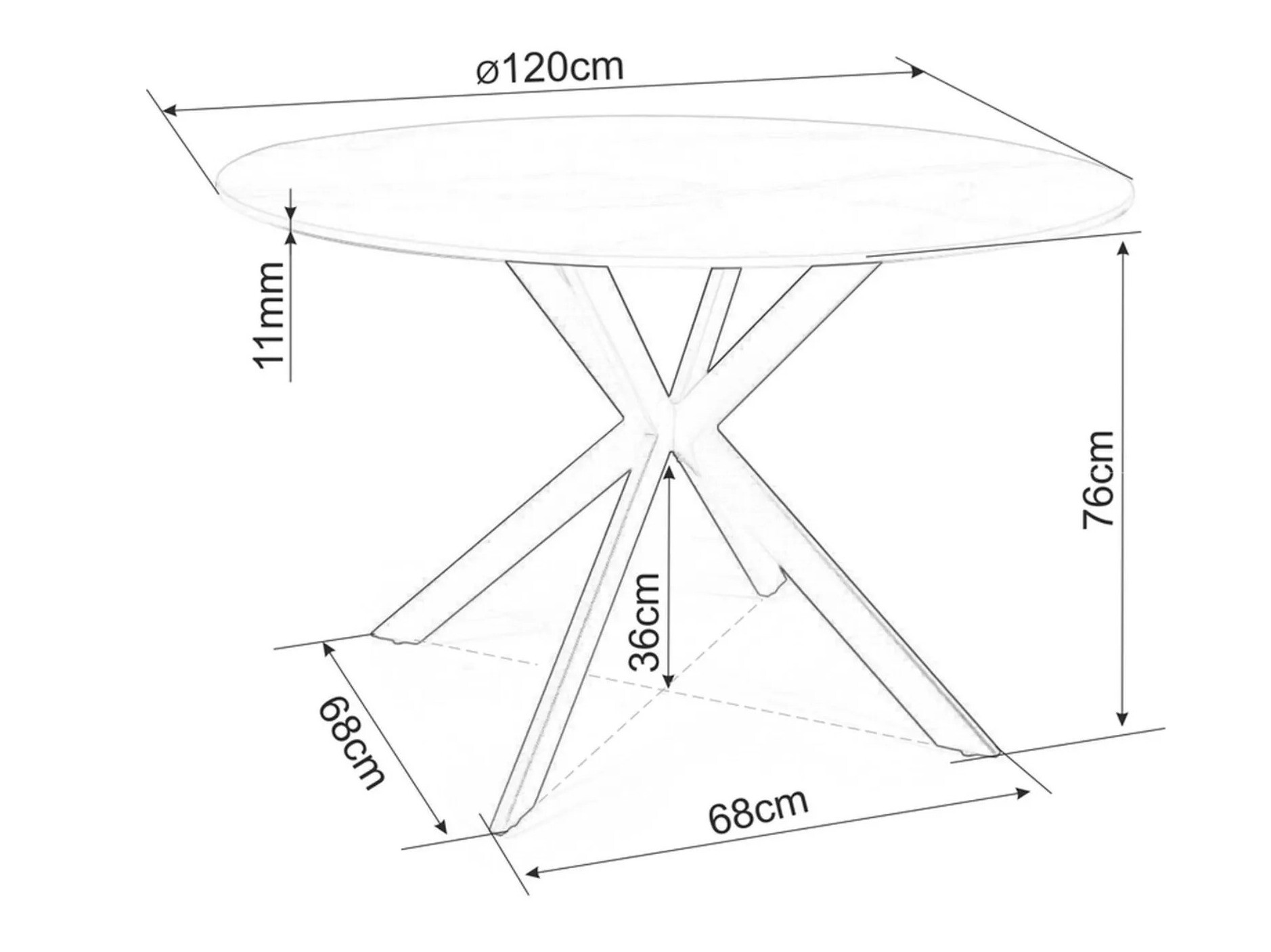 Miza Detroit 256 (Sivi marmor)