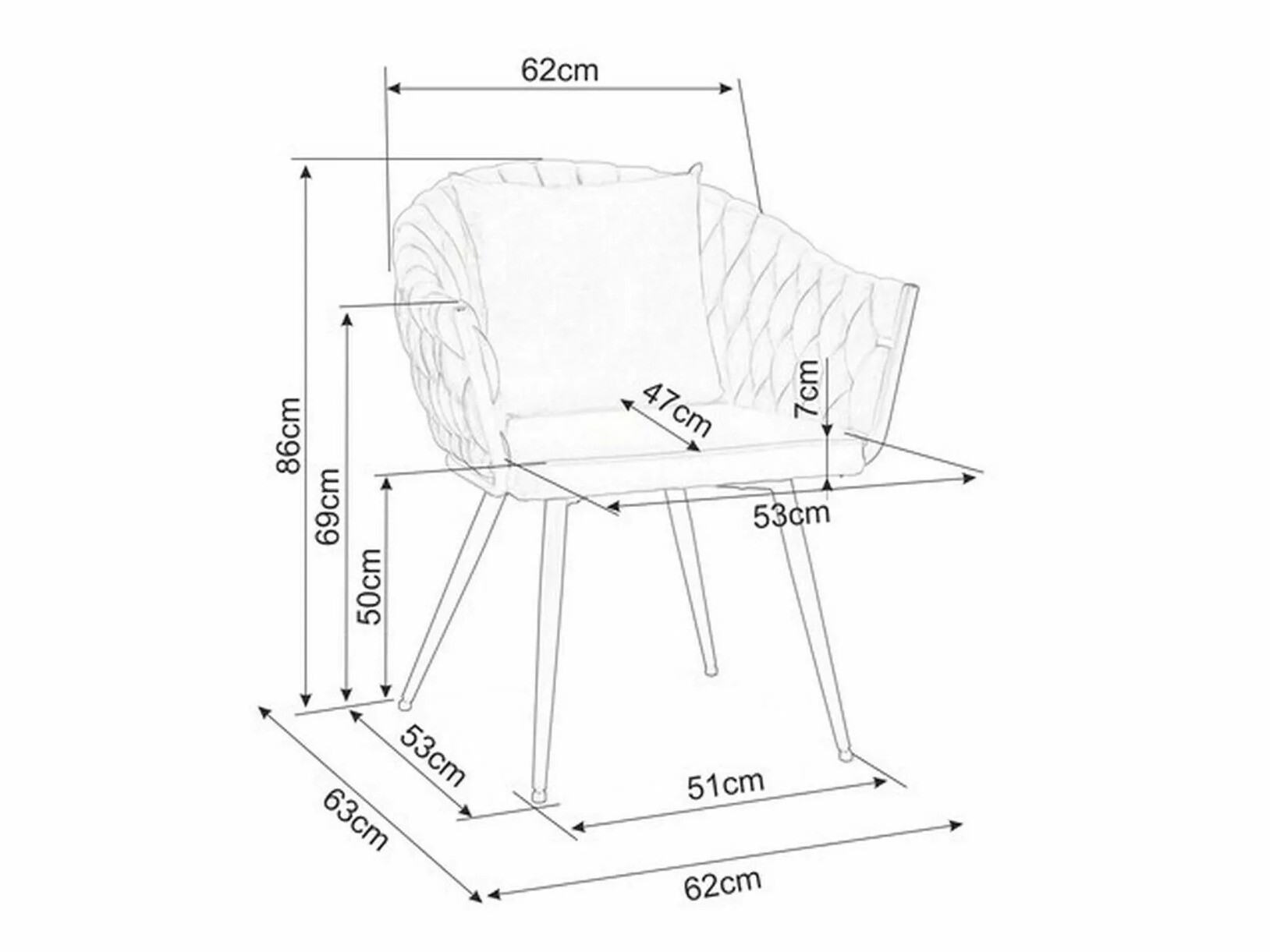 Stol Detroit 228 (Siva)