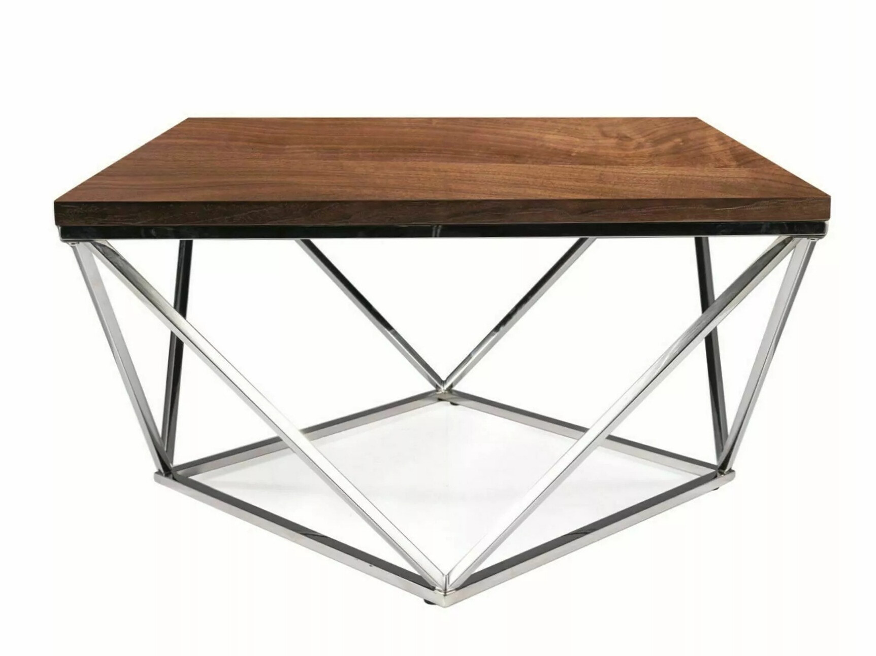 Klubska mizica Detroit 310 (Oreh + Srebrna)