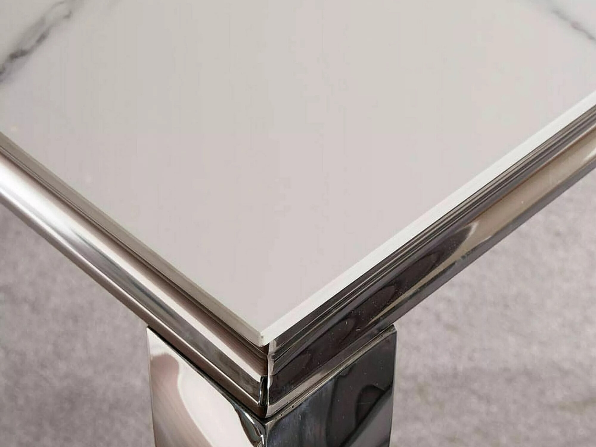 Miza Detroit 323 (Srebrna + Beli marmor)