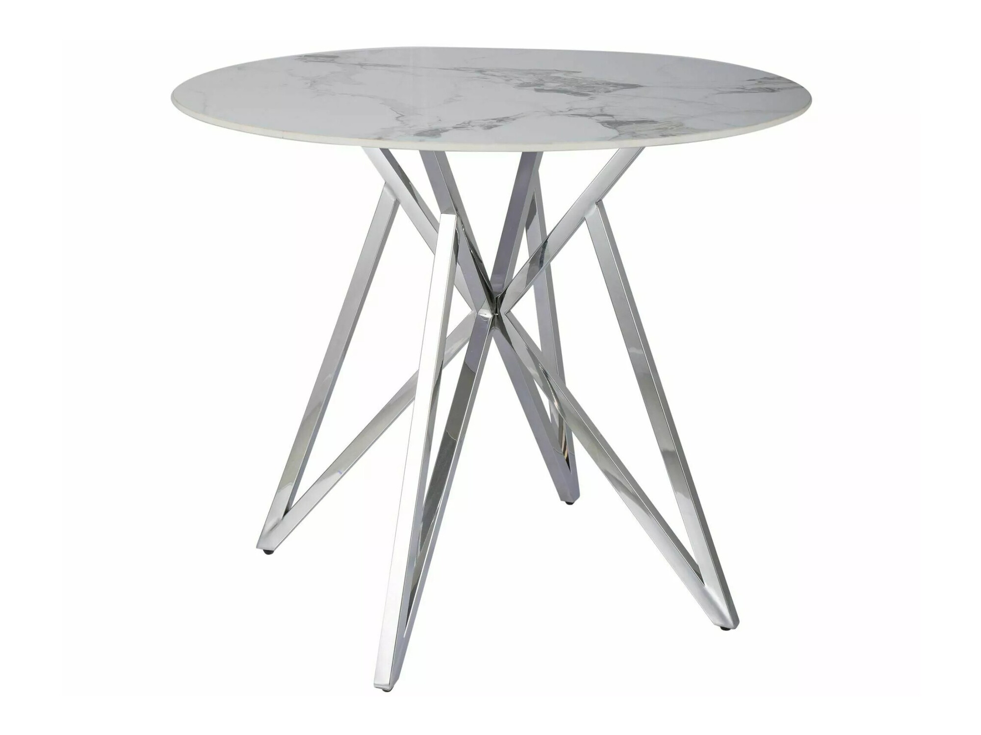 Miza Detroit 339 (Beli marmor + Srebrna)