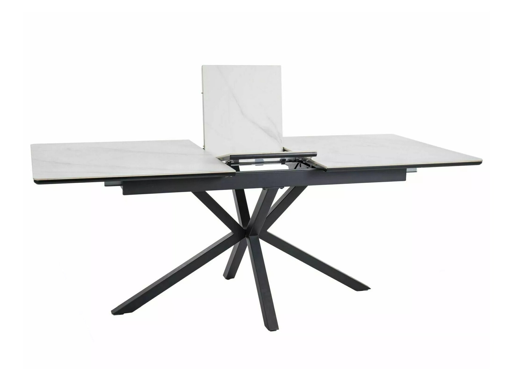 Miza Detroit 374 (Beli marmor + Črna)