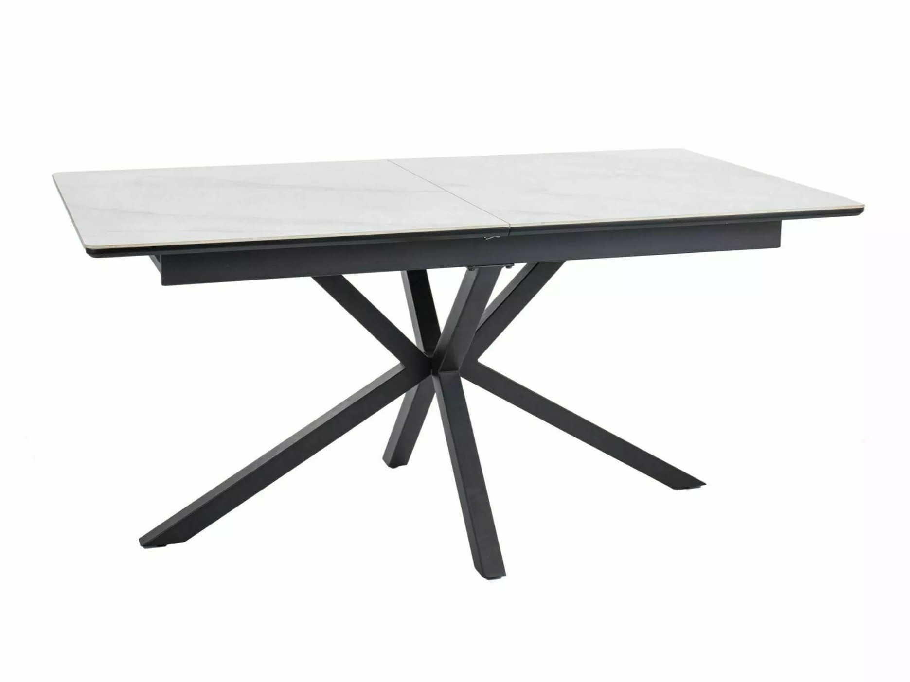Miza Detroit 374 (Beli marmor + Črna)