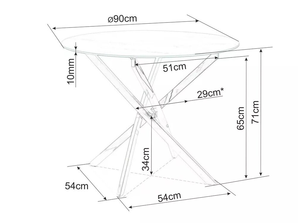 Miza Detroit 375 (Srebrna)