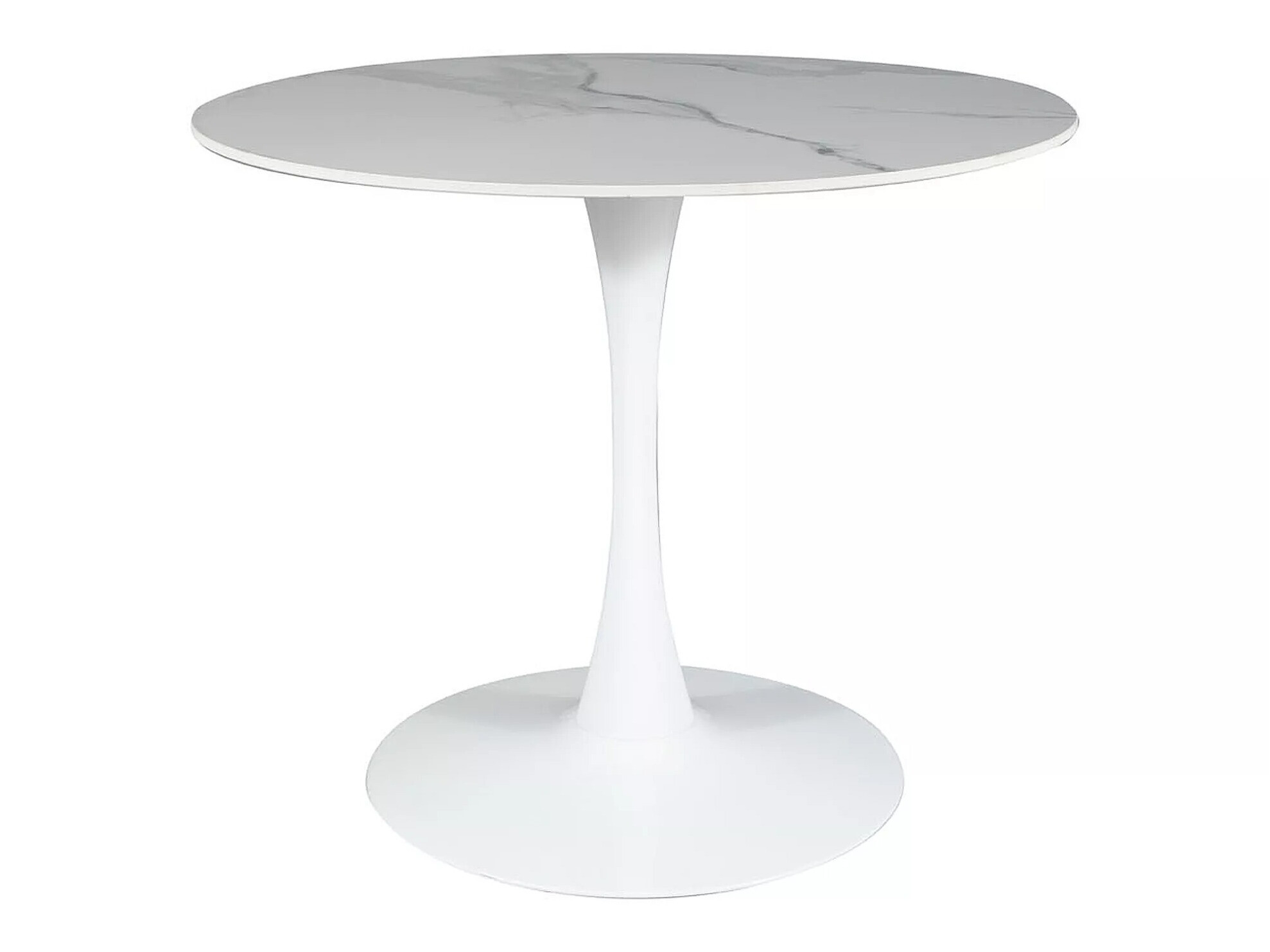 Miza Detroit 378 (Beli marmor + Bela)