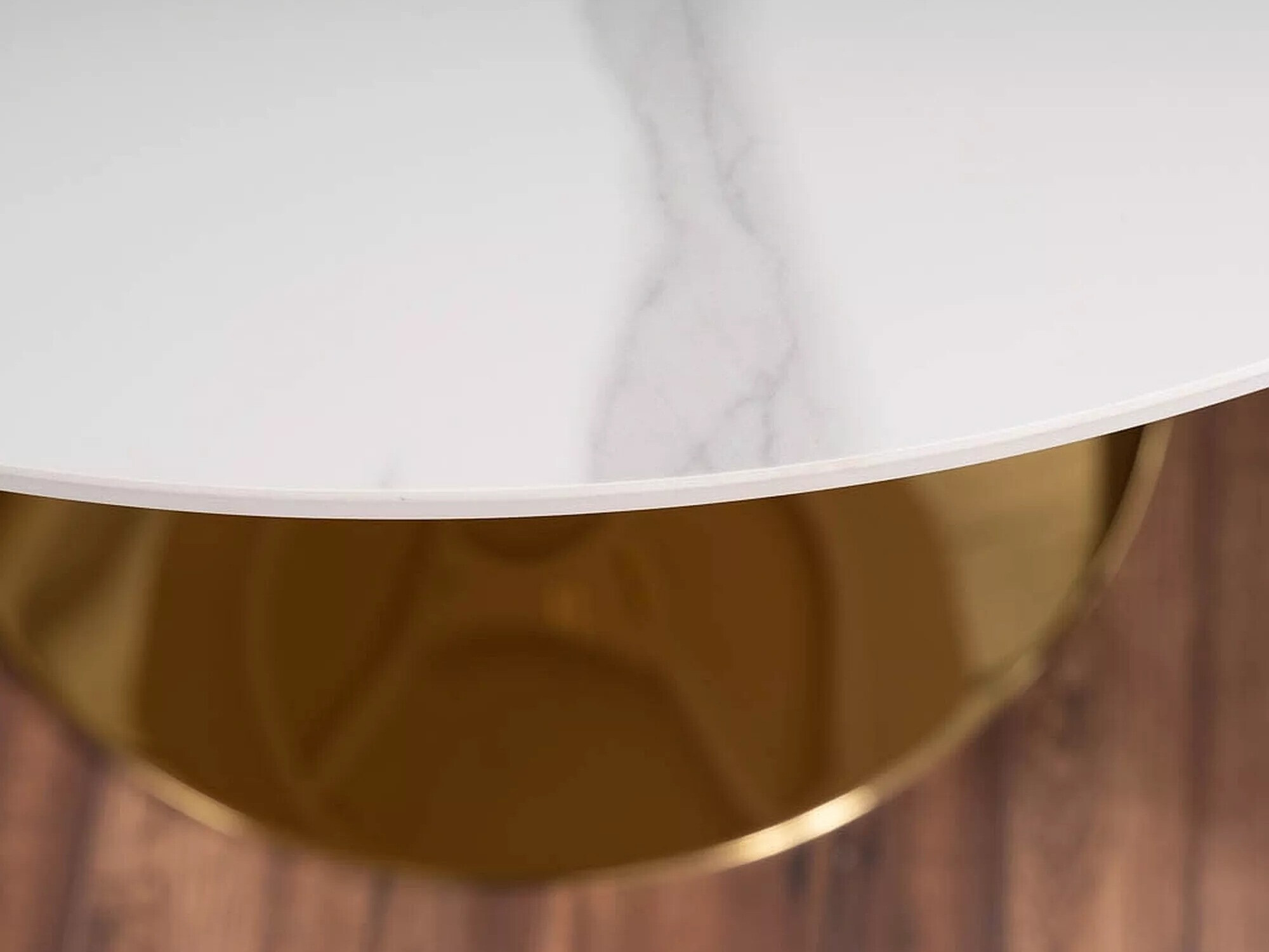 Miza Detroit 378 (Beli marmor + Zlata)