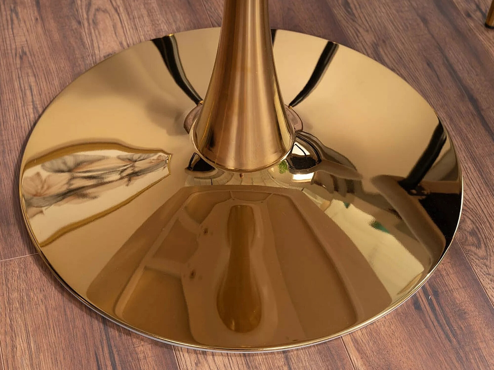 Miza Detroit 378 (Beli marmor + Zlata)