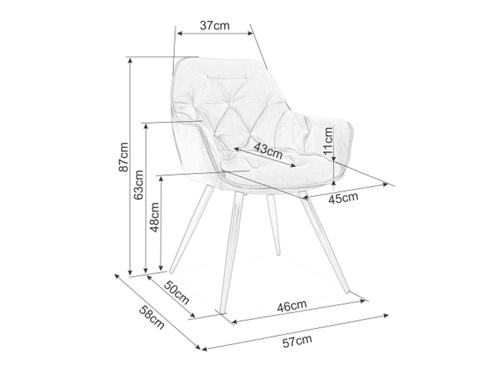 Stol Detroit 368 (Kaki)