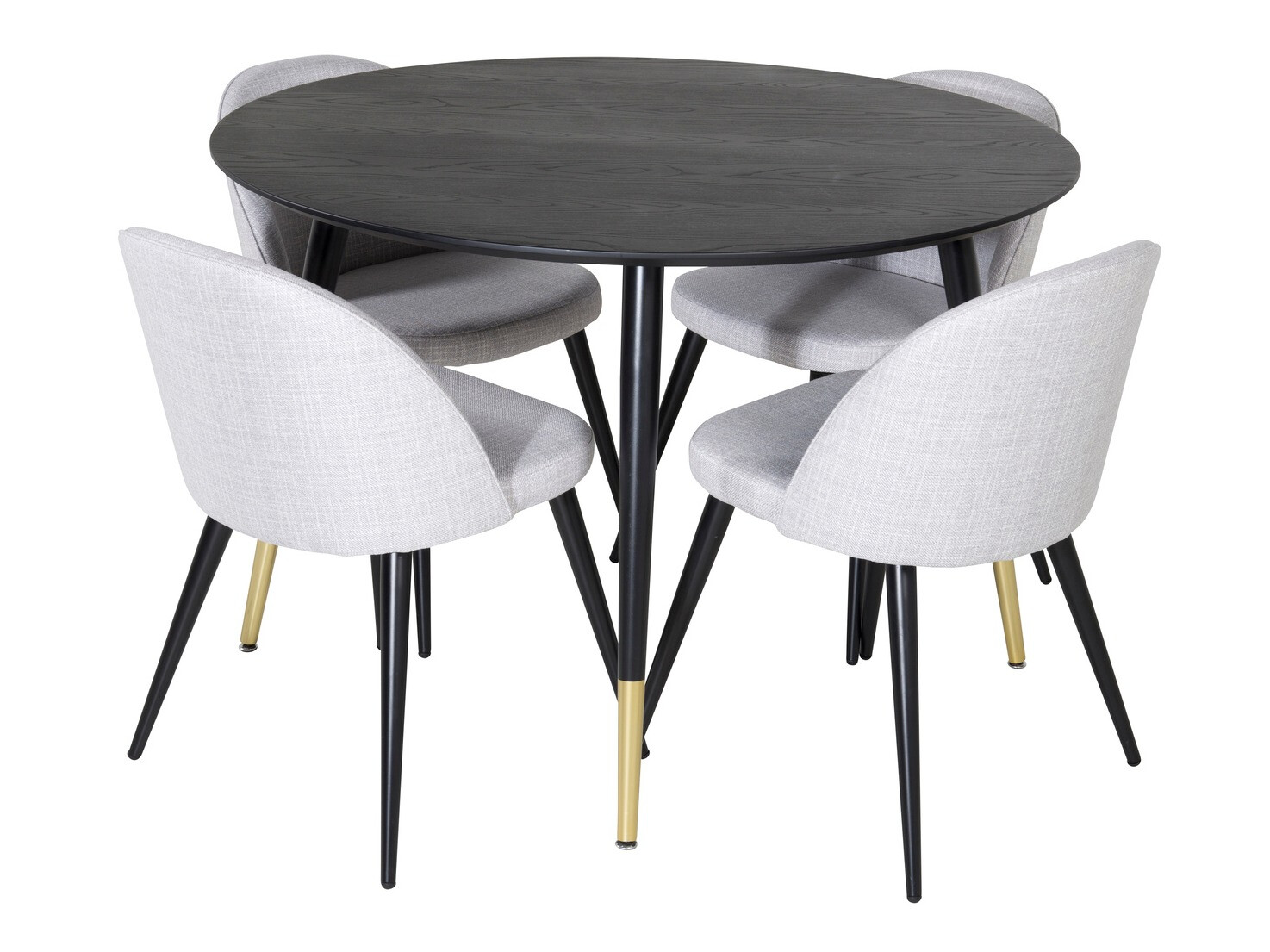 Jedilniški komplet Dallas 1191 (Svetlo siva + Črna)