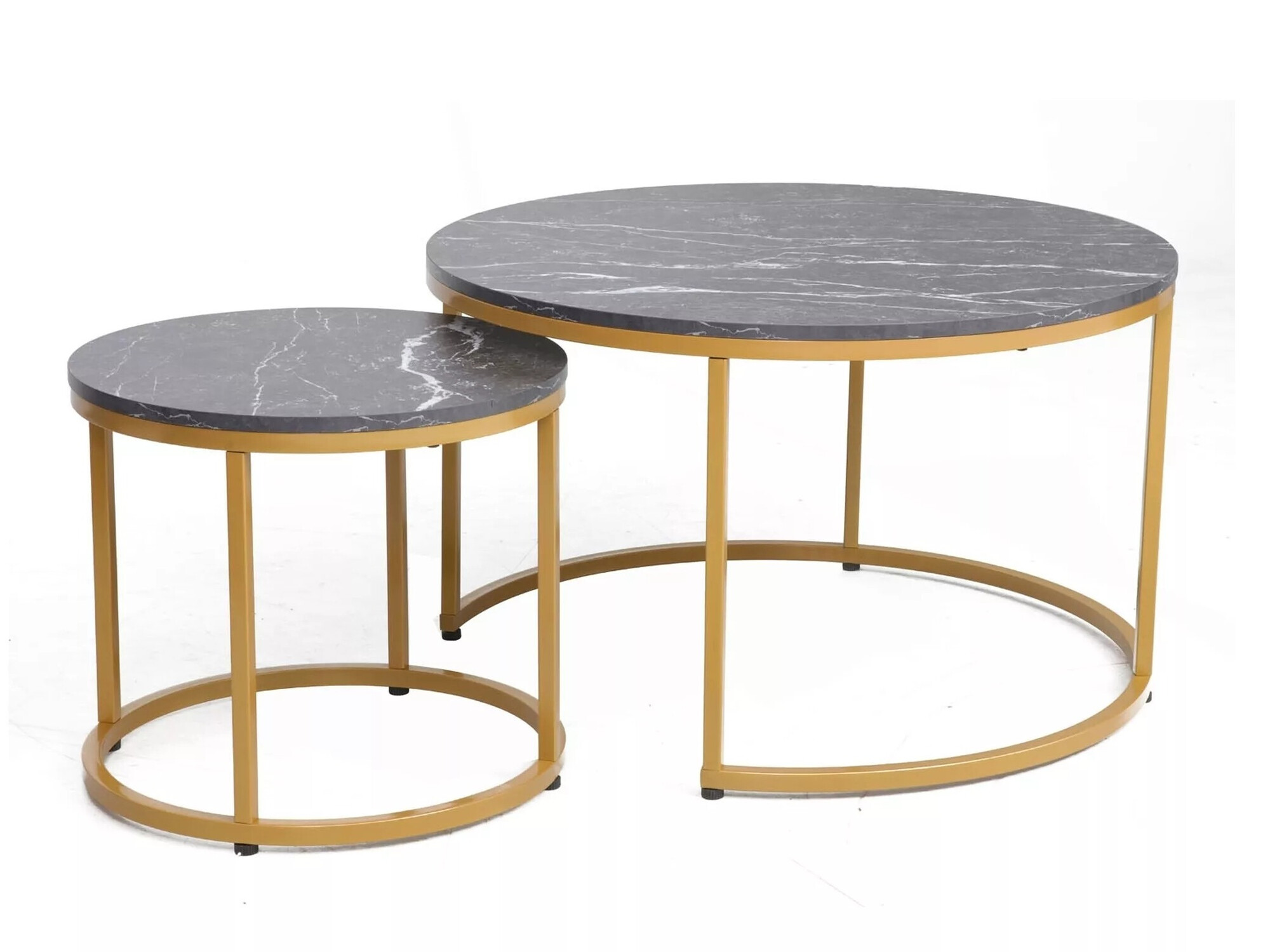 Komplet klubskih mizic Detroit 397 (Črni marmor)