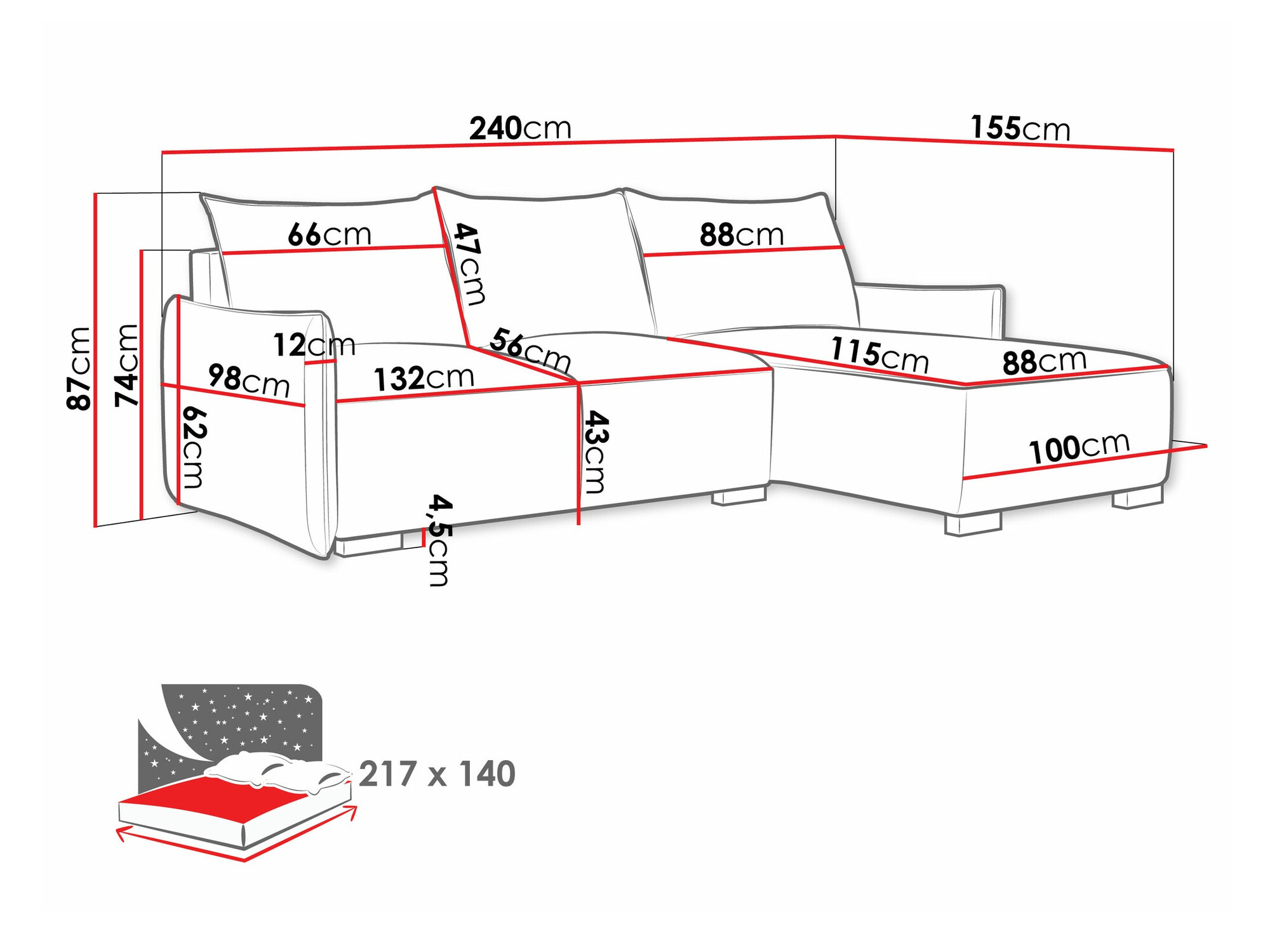 Kotna garnitura Columbus 226 (Soul 16)
