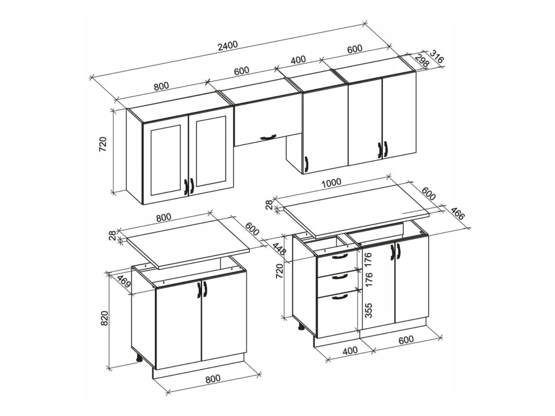 Kuhinjski blok Houston 1730