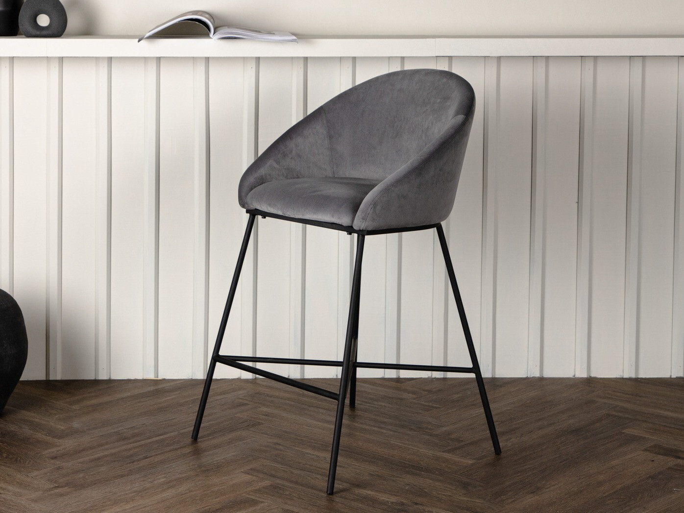 Barski stol Dallas 3175 (Temno siva + Črna)