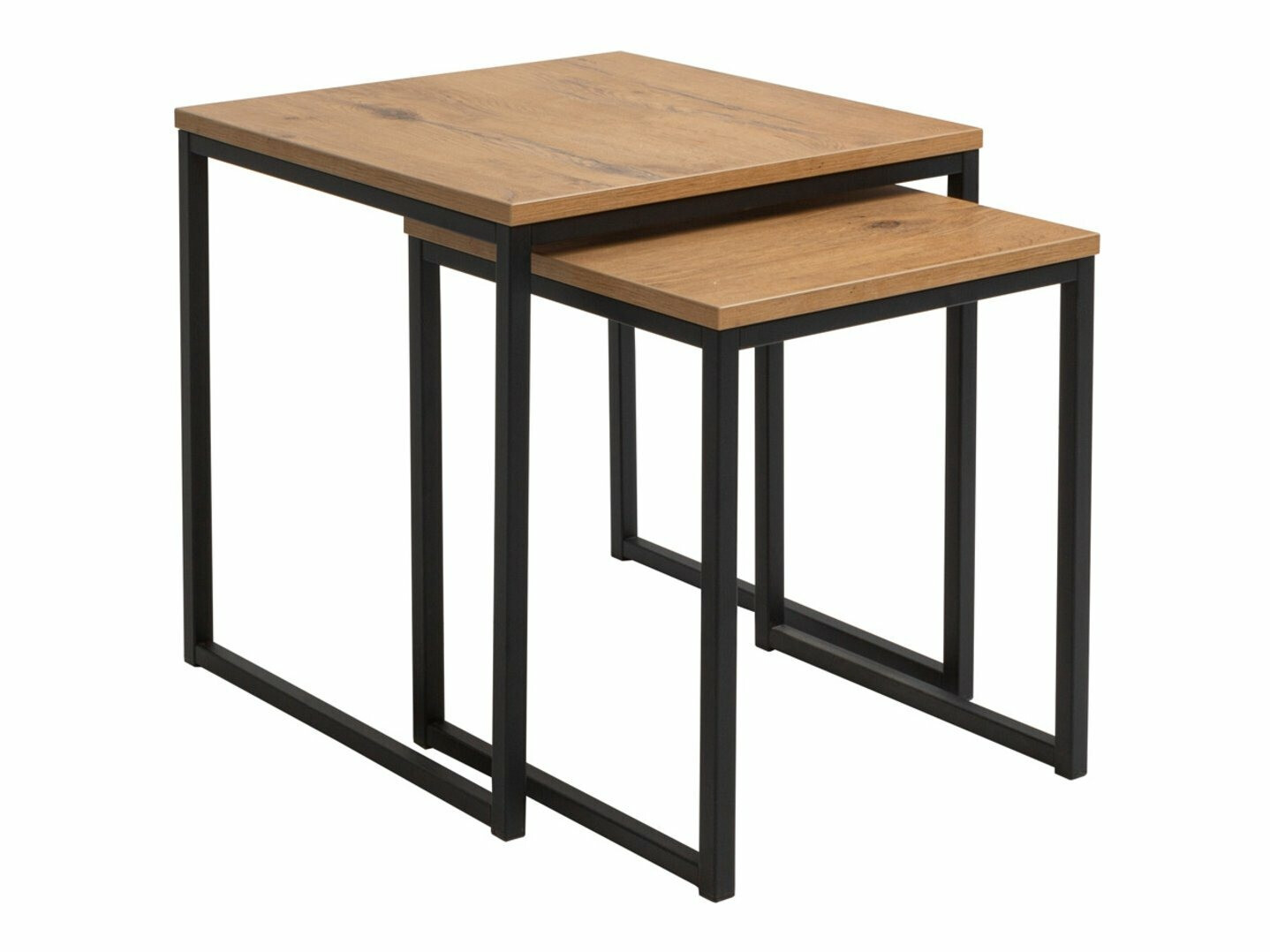 Komplet klubskih mizic Boston 256 (Hrast lancelot + Črna)