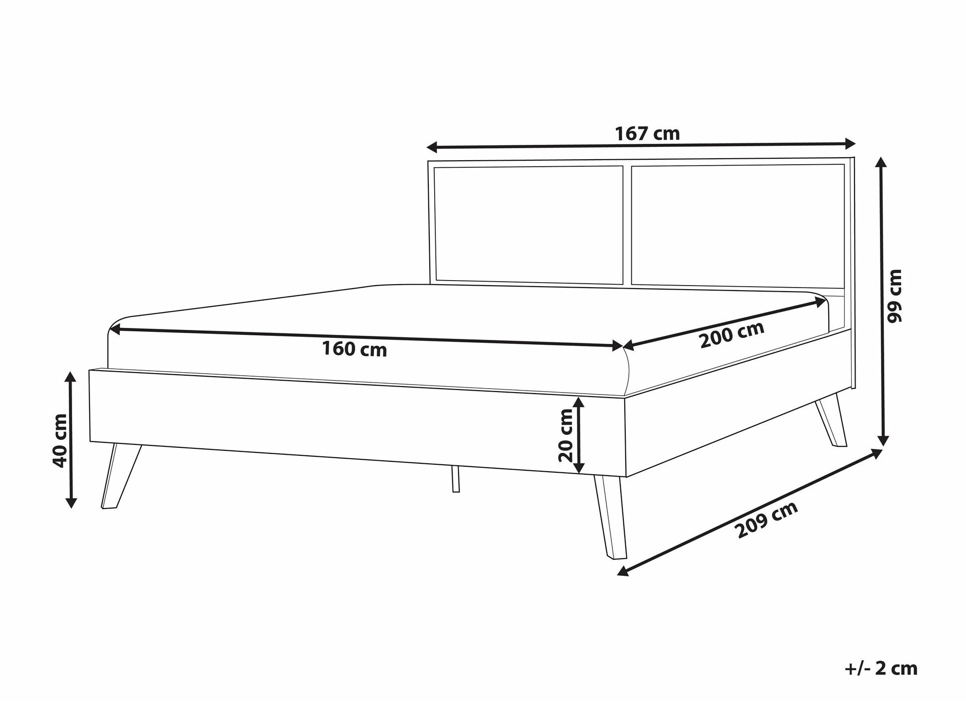 Postelja Berwyn 503 (Temen les)