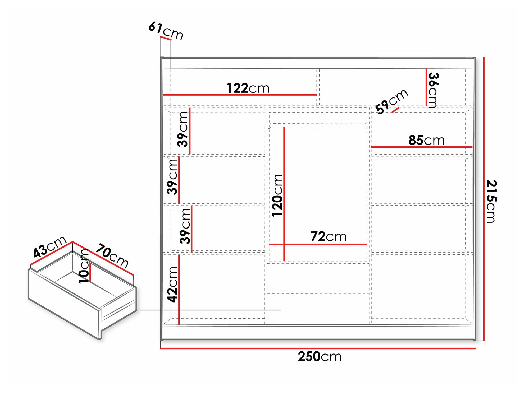 Garderobna omara Honolulu 233