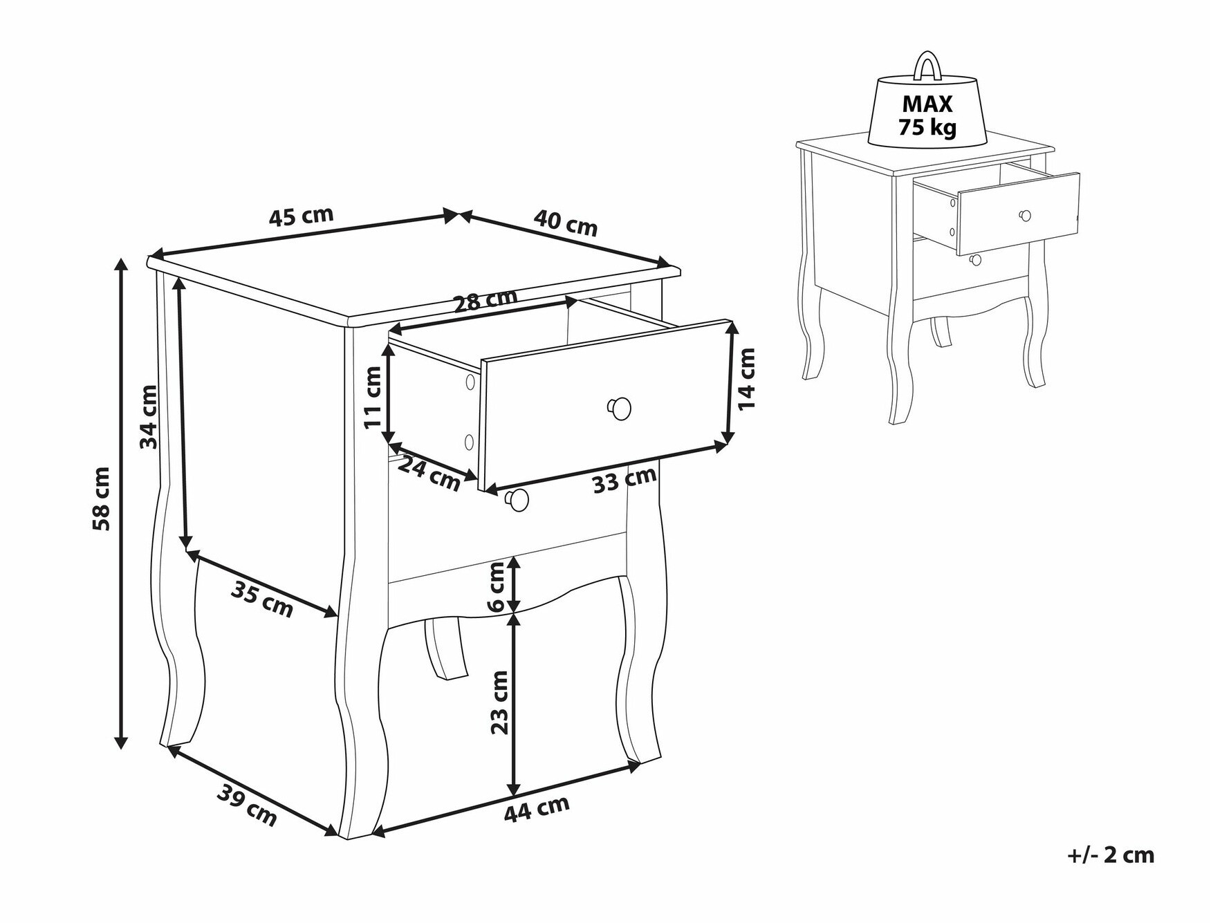 Nočna omarica Berwyn 2014