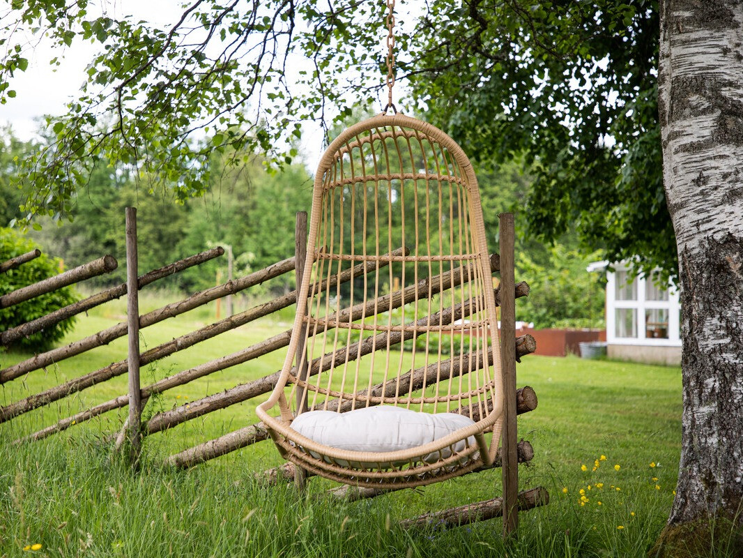 Viseči stol Dallas 4422 (Svetlo rjava + Krema)