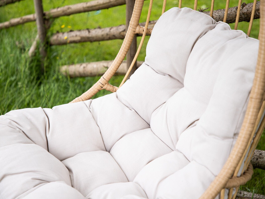 Viseči stol Dallas 4422 (Svetlo rjava + Krema)