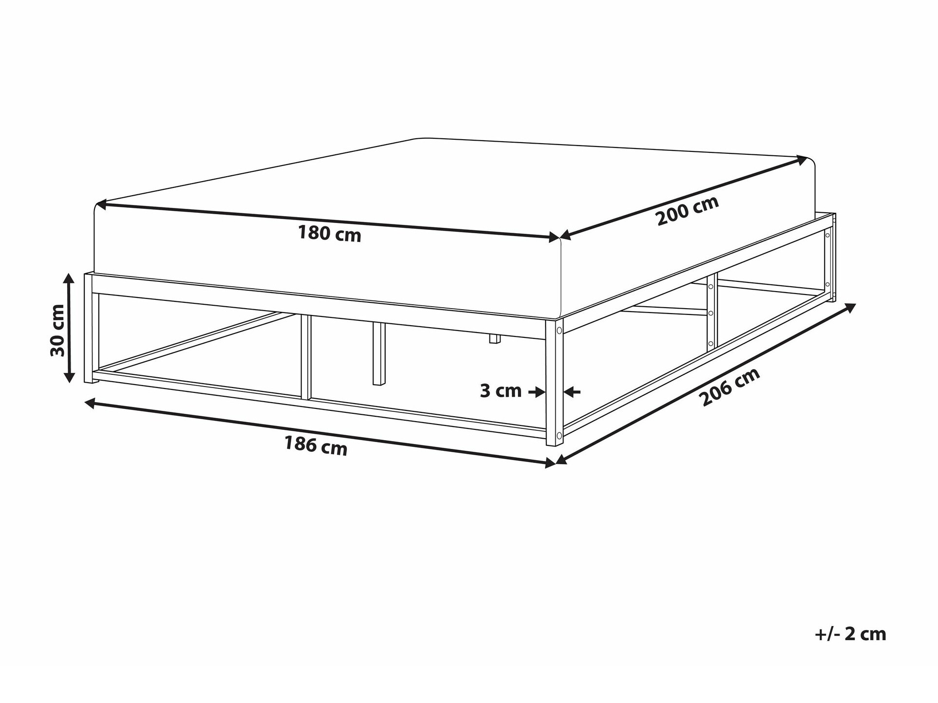 Postelja Berwyn 1625 (Bela)