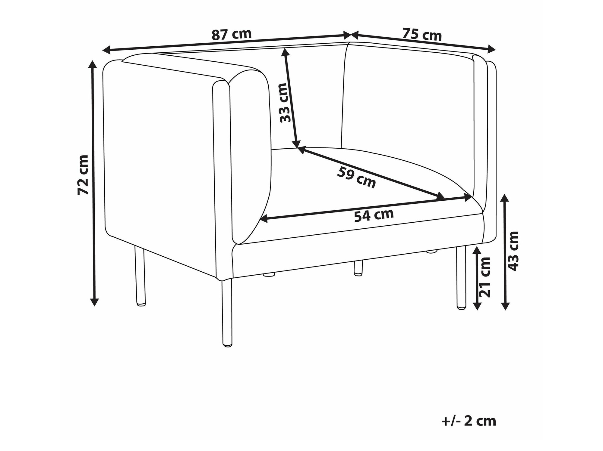 Fotelj Berwyn 2021 (Siva)