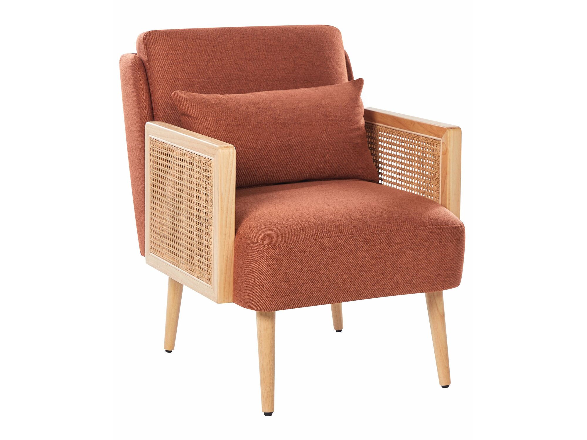 Fotelj Berwyn 2026 (Oranžna + Svetel les)