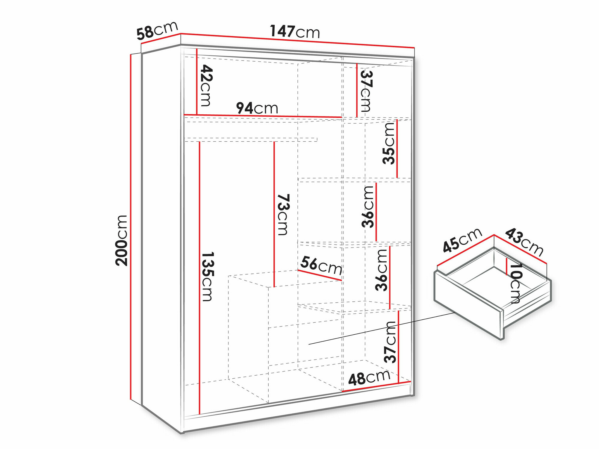 Garderobna omara Dortivu IV (Wellington hrast)