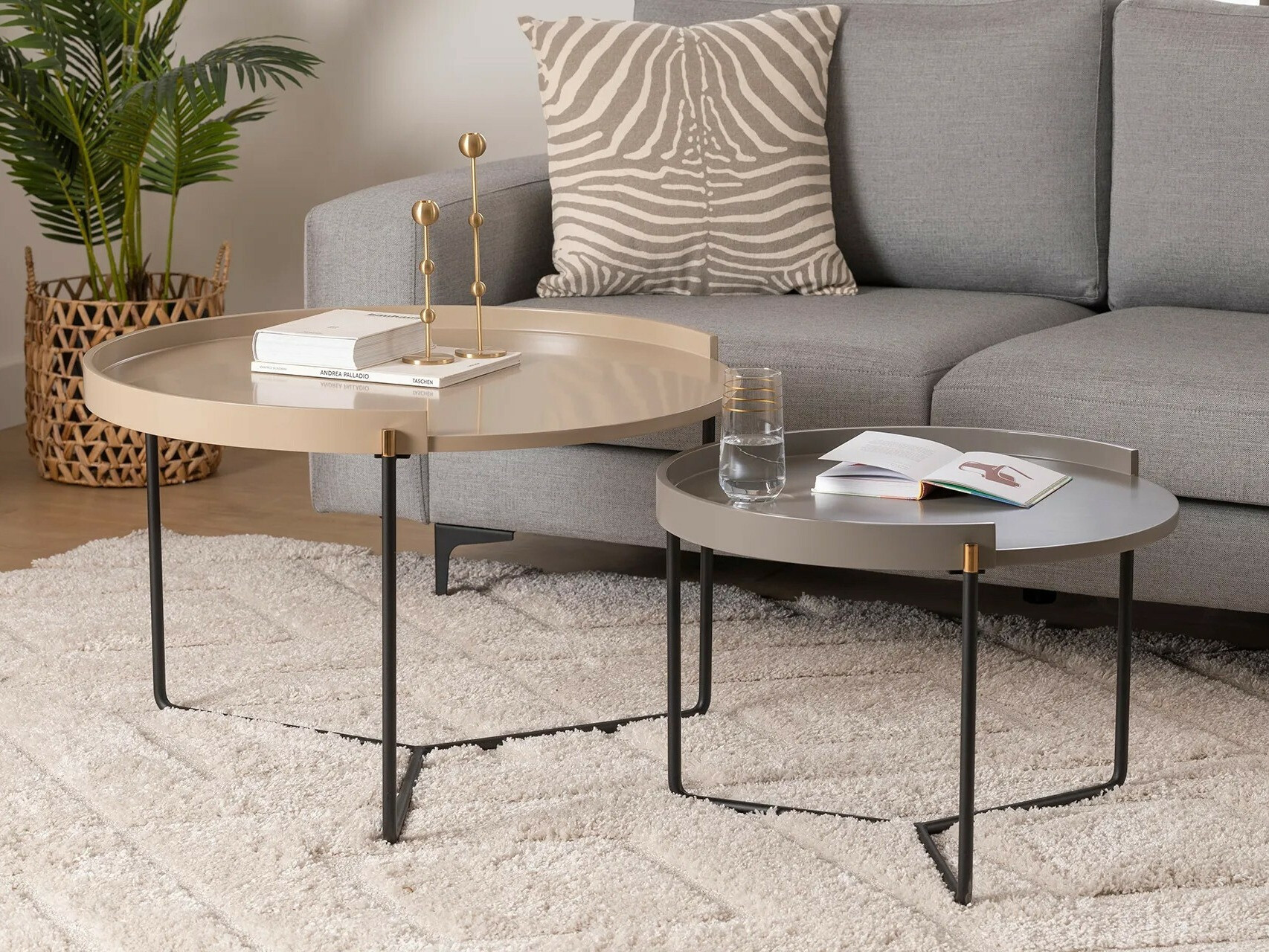 Komplet klubskih mizic Kailua 2135 (Bež + Taupe)